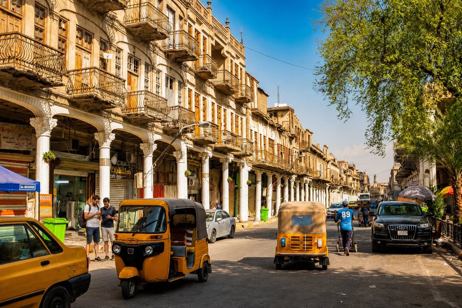 2 Tourists In Search Of A Hotel In Baghdad