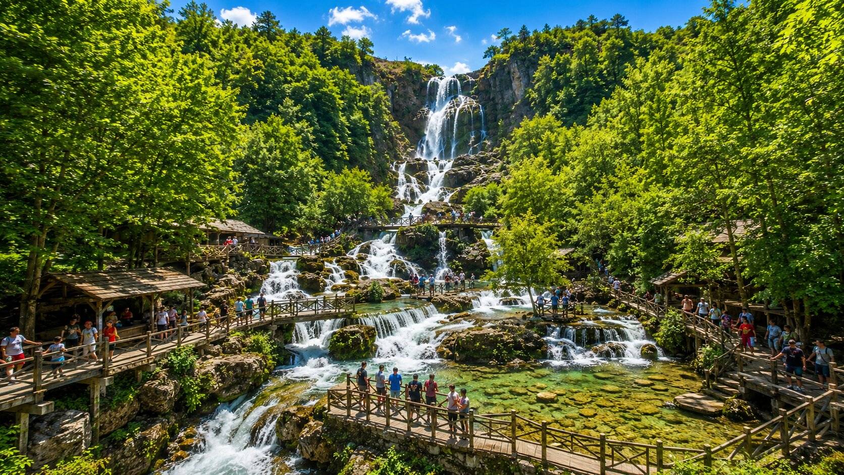 Beautiful View Of Ahmad Awa Waterfall