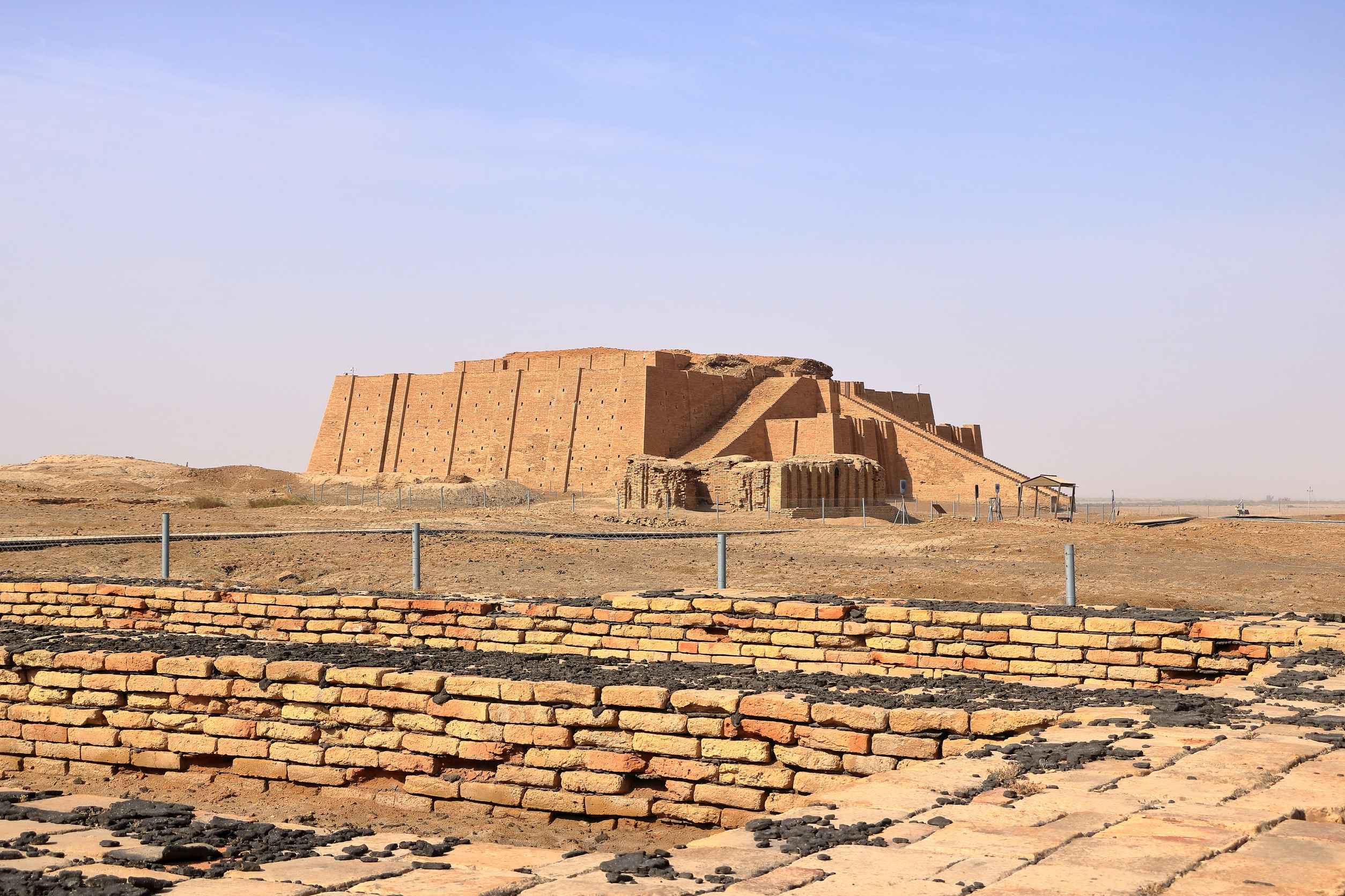 Restored Ziggurat In Ancient Ur Sumerian Temple Iraq