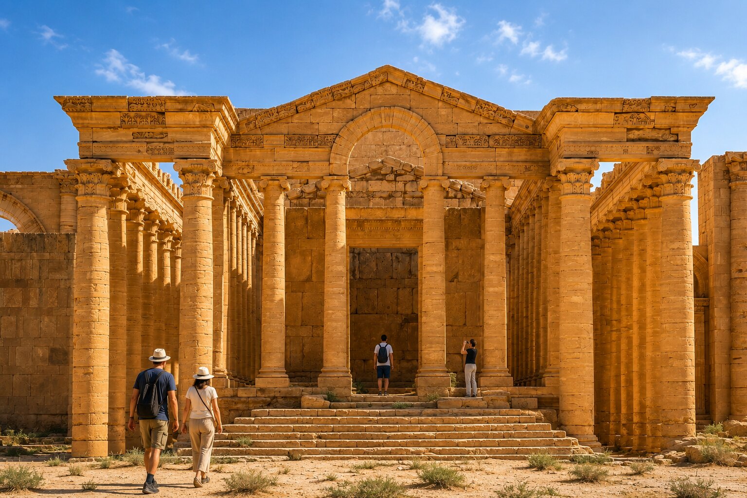 View Of Temple Ruins In Babylon