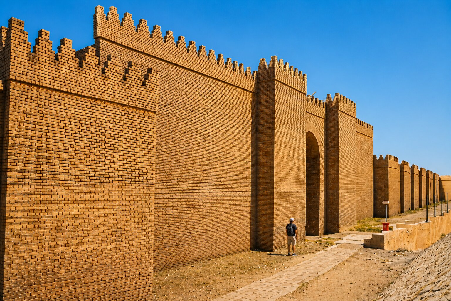 Walls Of The Ancient City Of Babylon